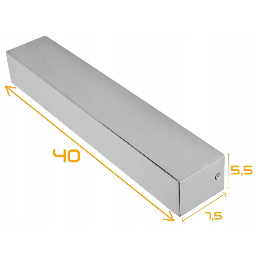 LED стенен осветител за баня LED/9W/230V 40 cm IP44 лъскав хром