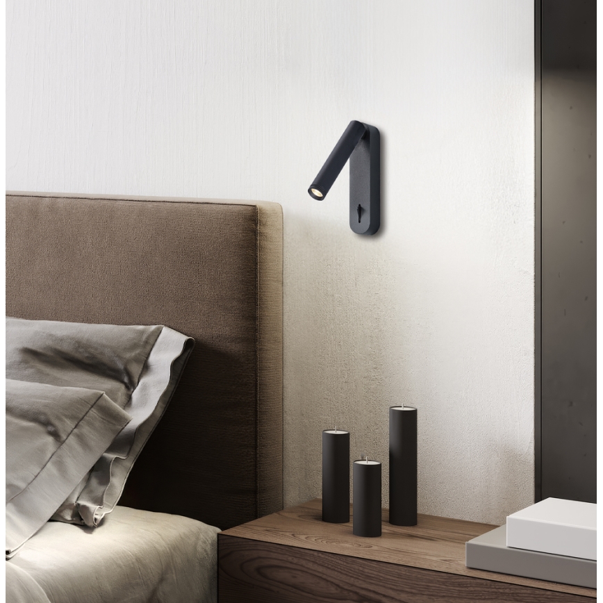 LED стенен спот ABRIEL LED/6W/230V черен