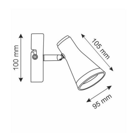 LED Стенен спот BERG LED/4,2W/230V черен