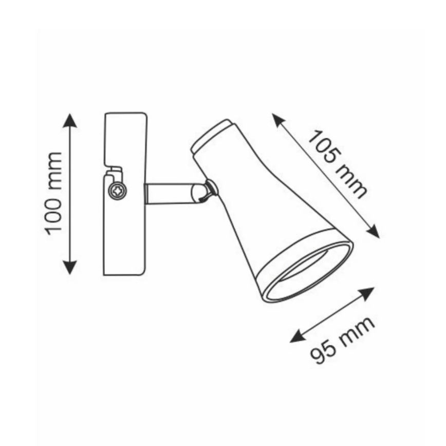 LED Стенен спот BERG LED/4,2W/230V черен