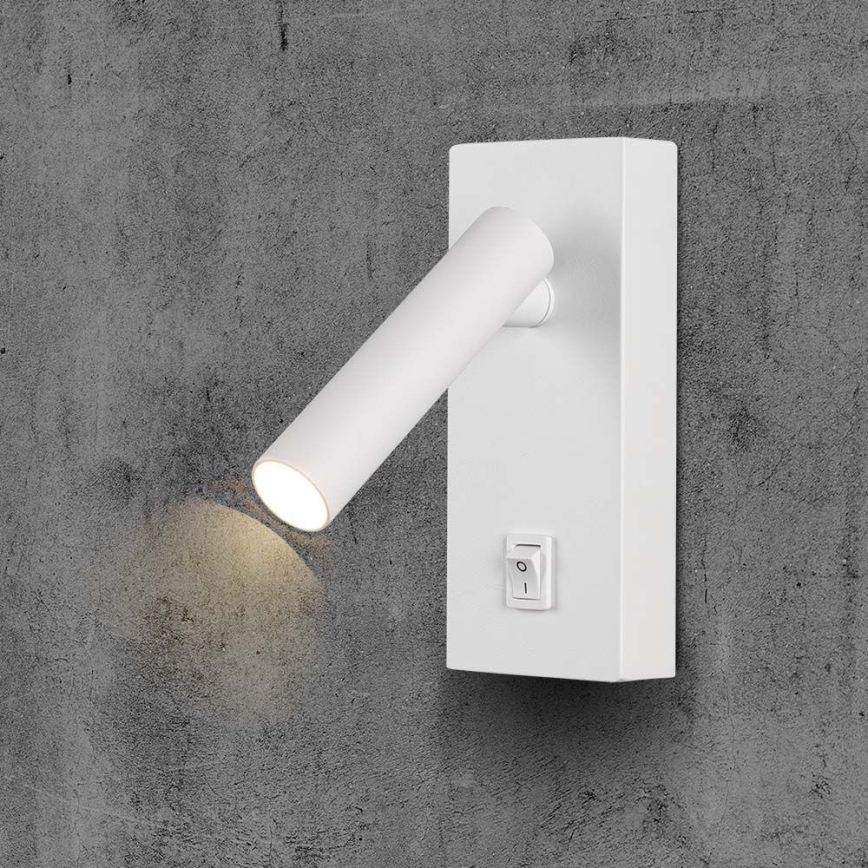 LED Стенен спот с превключвател LED/2W/230V 3000K бял