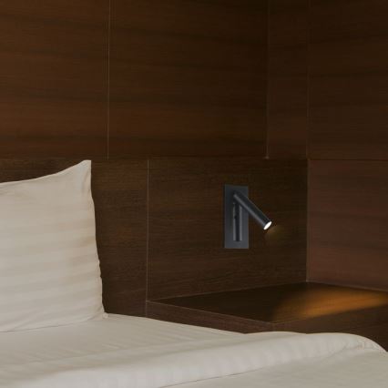 LED стенен спот LED/2W/230V 3000K черен