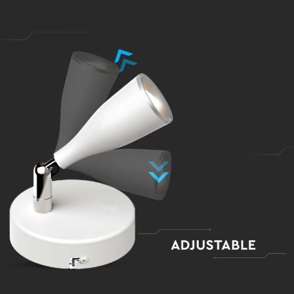 LED Стенен спот LED/4,5W/230V 4000K бял