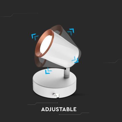 LED Стенен спот LED/5W/230V 3000K бял