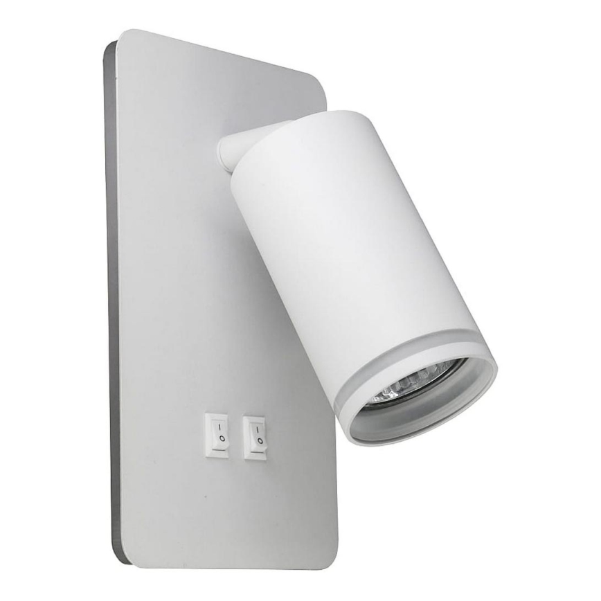 LED Стенен спот PARIS 1xGU10/10W/230V + LED/6W/230V бял