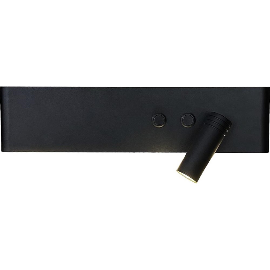 LED стенен спот RESORT LED/10W/230V + LED/3W, черен, десен