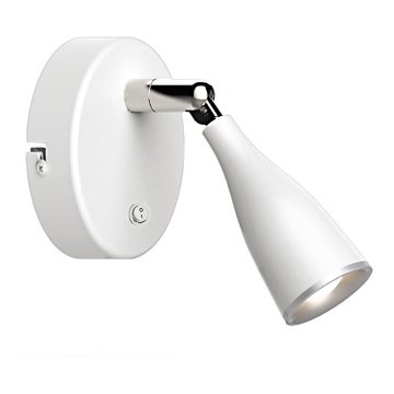 LED Стенен спот с превключвател LED/4,5W/230V 3000K бял