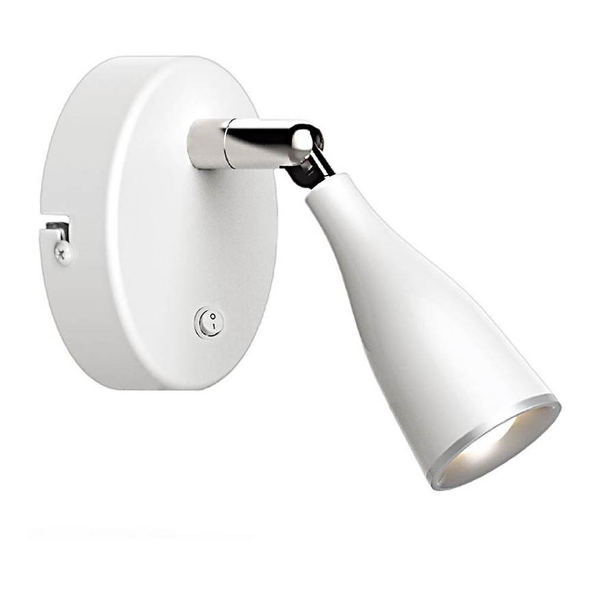 LED Стенен спот с превключвател LED/4,5W/230V 3000K бял