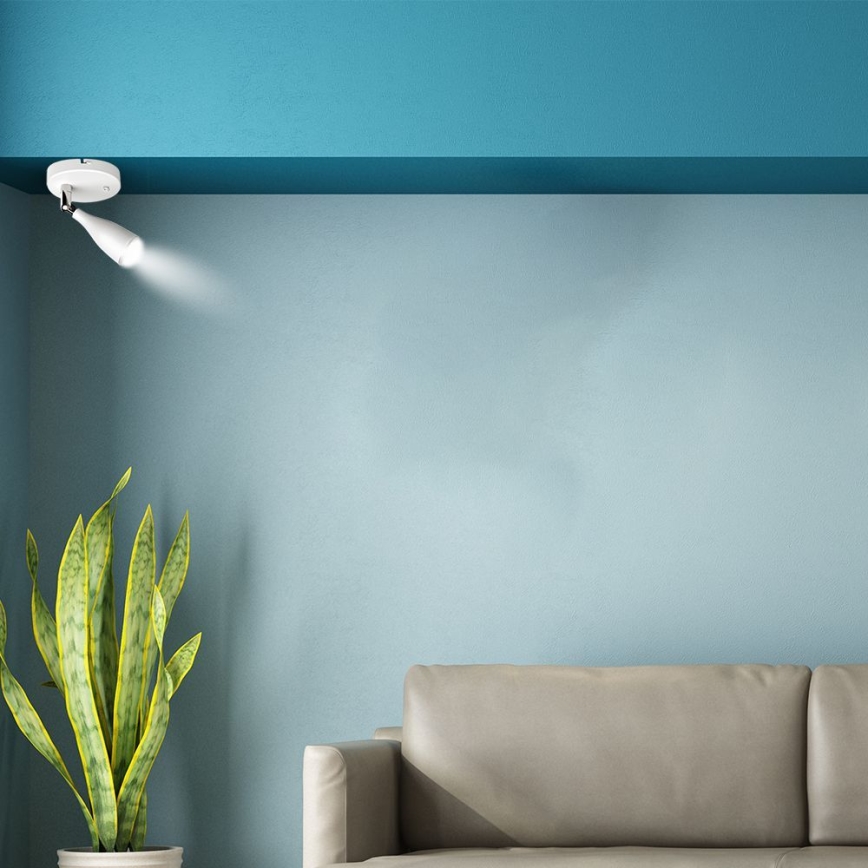 LED Стенен спот с превключвател LED/4,5W/230V 3000K бял
