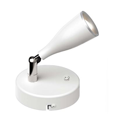 LED Стенен спот с превключвател LED/4,5W/230V 3000K бял