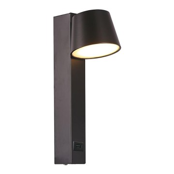 LED Стенен спот с USB порт LED/8W/230V 3000K