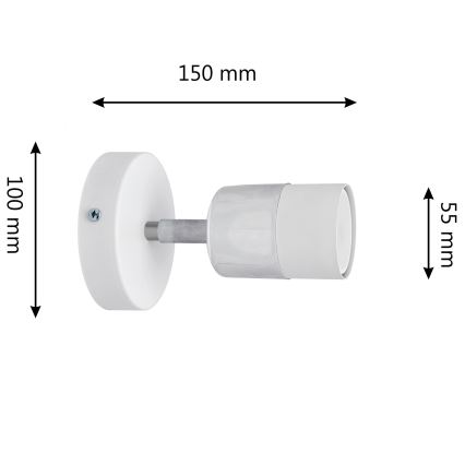 LED Стенен спот TUBSSON 1xGU10/4,8W/230V бял/лъскав хром