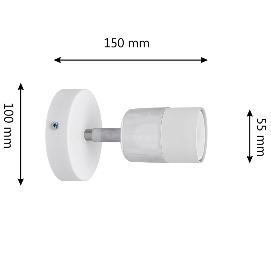 LED Стенен спот TUBSSON 1xGU10/4,8W/230V бял/лъскав хром