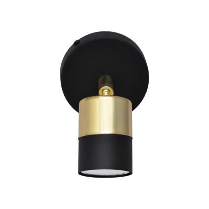 LED Стенен спот TUBSSON 1xGU10/4,8W/230V черен/златист