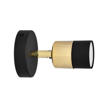 LED Стенен спот TUBSSON 1xGU10/4,8W/230V черен/златист