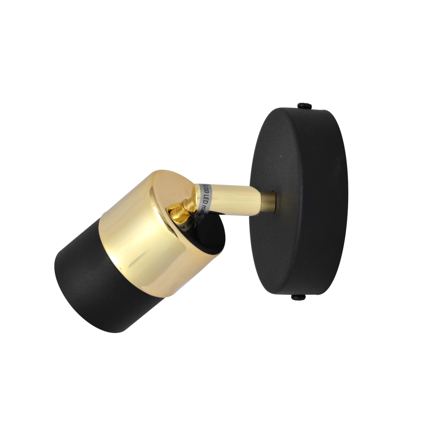 LED Стенен спот TUBSSON 1xGU10/4,8W/230V черен/златист