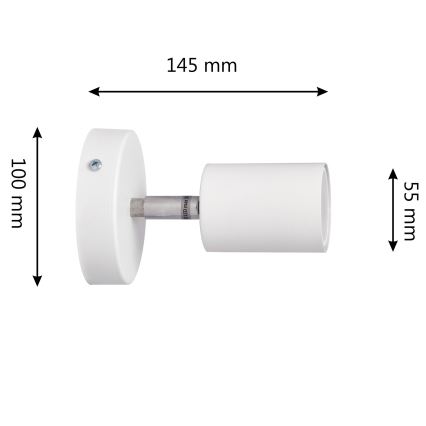 LED Стенен спот TUNE 1xGU10/4,8W/230V бял