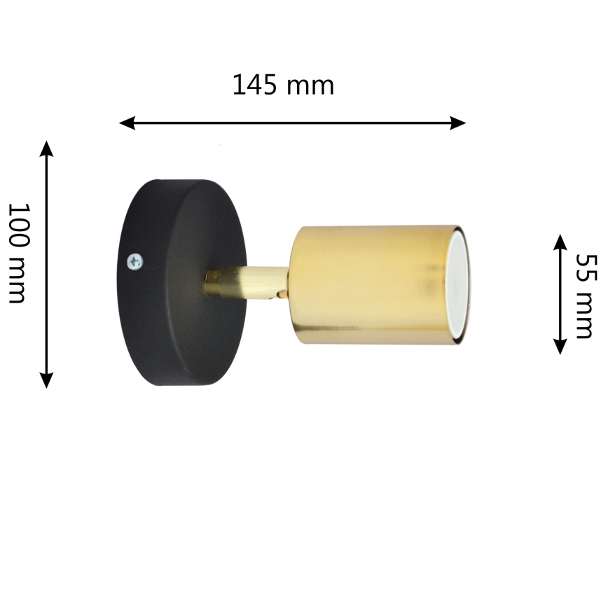 LED Стенен спот TUNE 1xGU10/4,8W/230V златист/черен