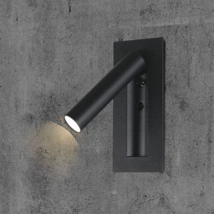 LED стенен точков аплик LED/2W/230V 3000K черен