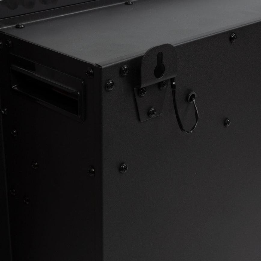 LED Стенна електрическа камина с отопление LED/2000W/230V 48x91 см + дистанционно