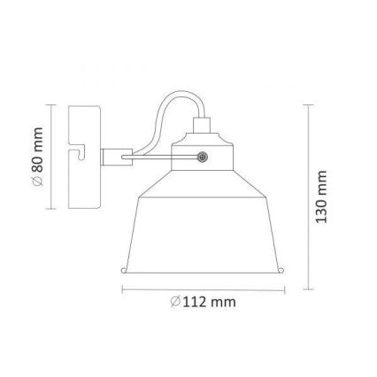 LED Стенна лампа 1xE14/8W/230V