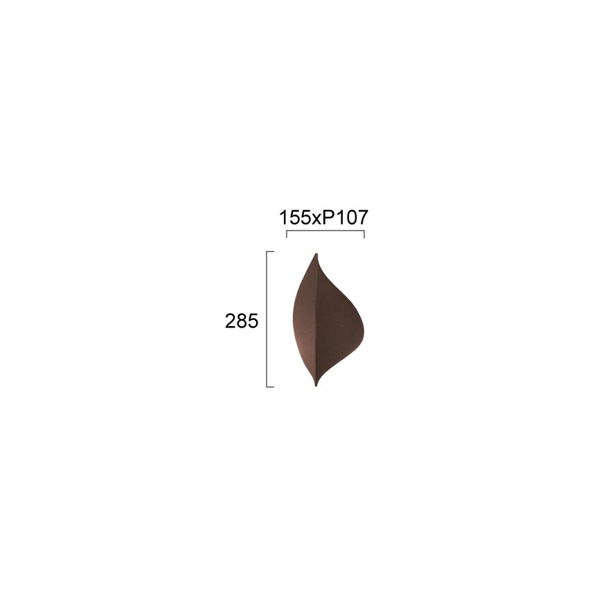 LED стенна лампа AMALFI LED/10W/230V кафява