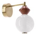 LED стенна лампа FLORES LED/7W/230V златна/кафява