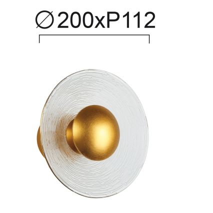 LED стенна лампа GLAMOUR LED/9W/230V златна