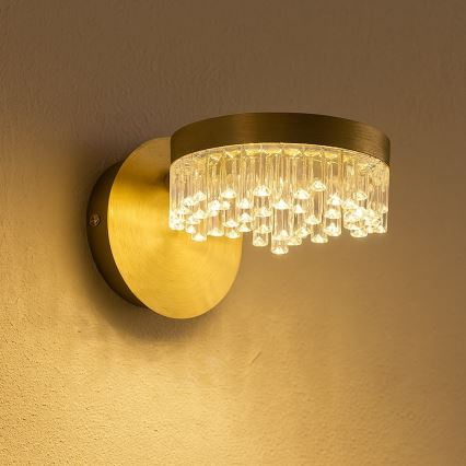 LED стенна лампа LED/4W/230V златна