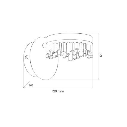 LED стенна лампа LED/4W/230V златна