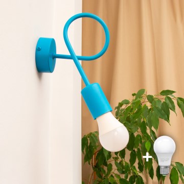 LED стенна лампа OXFORD 1xE27/15W/230V синя