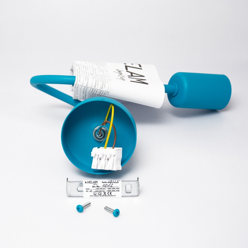 LED стенна лампа OXFORD 1xE27/15W/230V синя