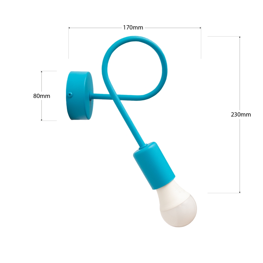 LED стенна лампа OXFORD 1xE27/15W/230V синя