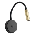LED Стенна лампа с USB port LAGOS 1xG9/3W/5V 4000K черен/златист