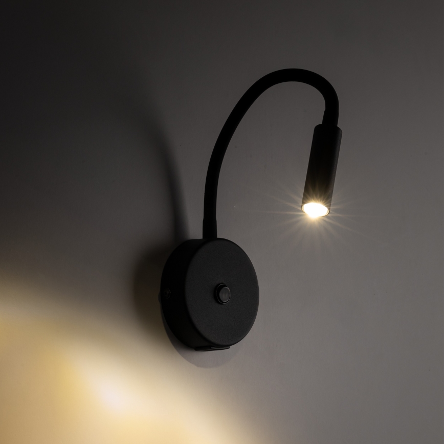 LED Стенна лампа с USB port LAGOS 1xG9/3W/5V 4000K черен