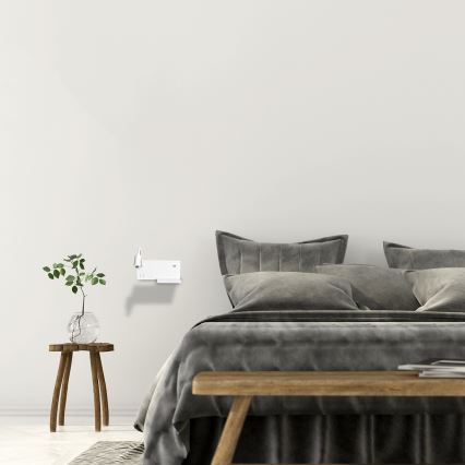 LED стенна лампа SHELF LED/4W+LED/5W+LED/2W/230V + USB порт бяла