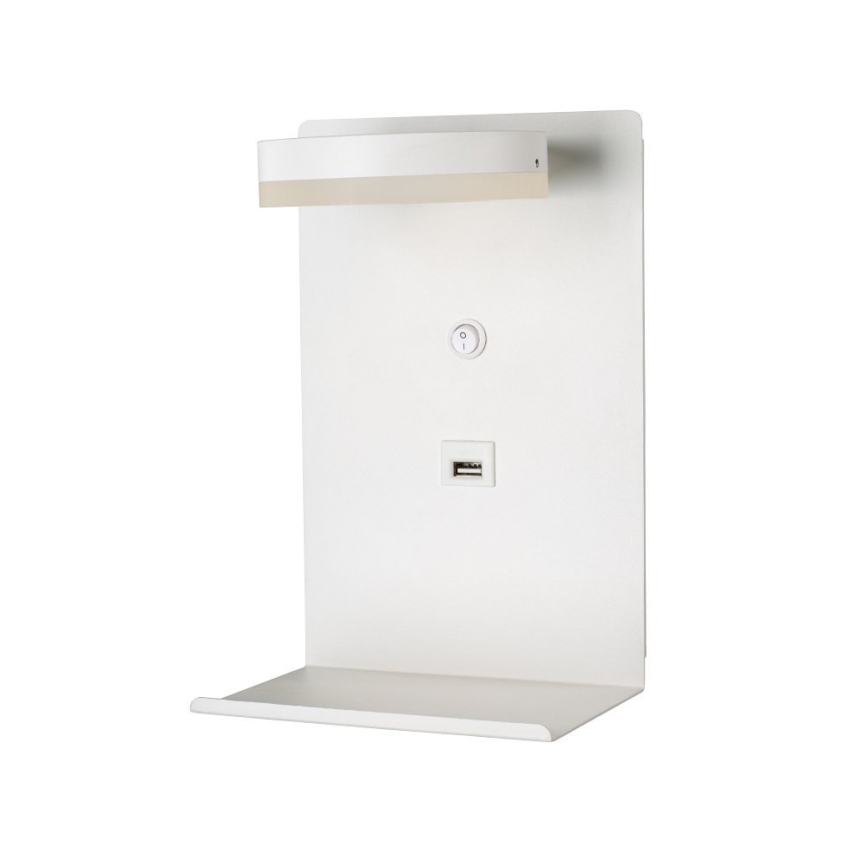 LED Стенна лампа със зарядно устройство COMPACT LED / 4W / 230V