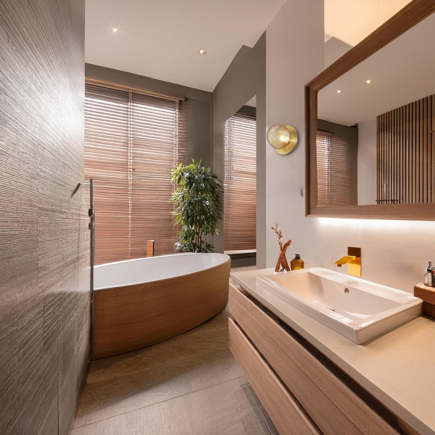 LED стенно осветително тяло BOLLA LED/3W/230V златисто/димно бежово