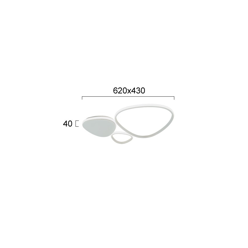 LED стенно осветително тяло HELIX LED/33W/230V сиво