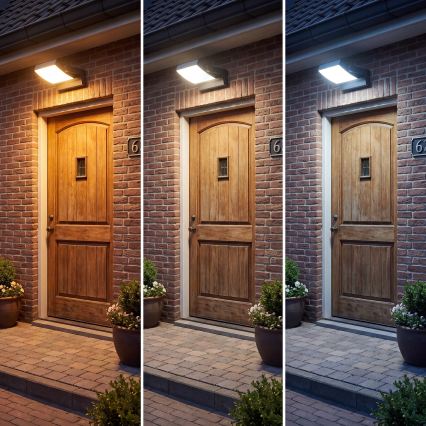 LED димируемо външно стенно осветително тяло LED/12/18/24W/230V 3000/4000/6500K IP54 черно