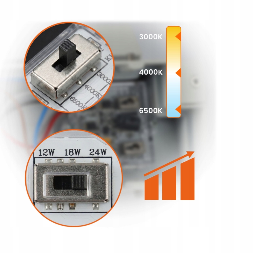 LED димируемо външно стенно осветително тяло LED/12/18/24W/230V 3000/4000/6500K IP54 черно
