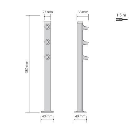 LED Стояща лампа PICCO 3xLED/5,4W/500mA