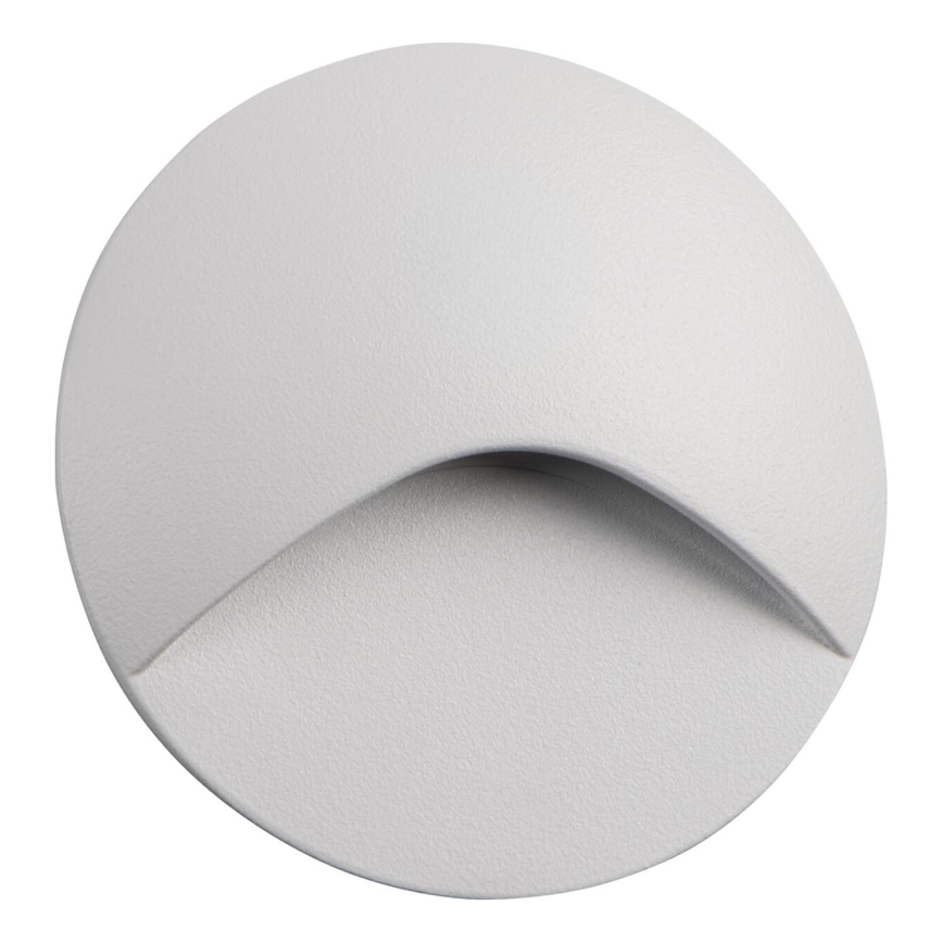 LED стълбищно осветително тяло EXIN LED/2,5W/230V 3000K IP65 бяло кръгло