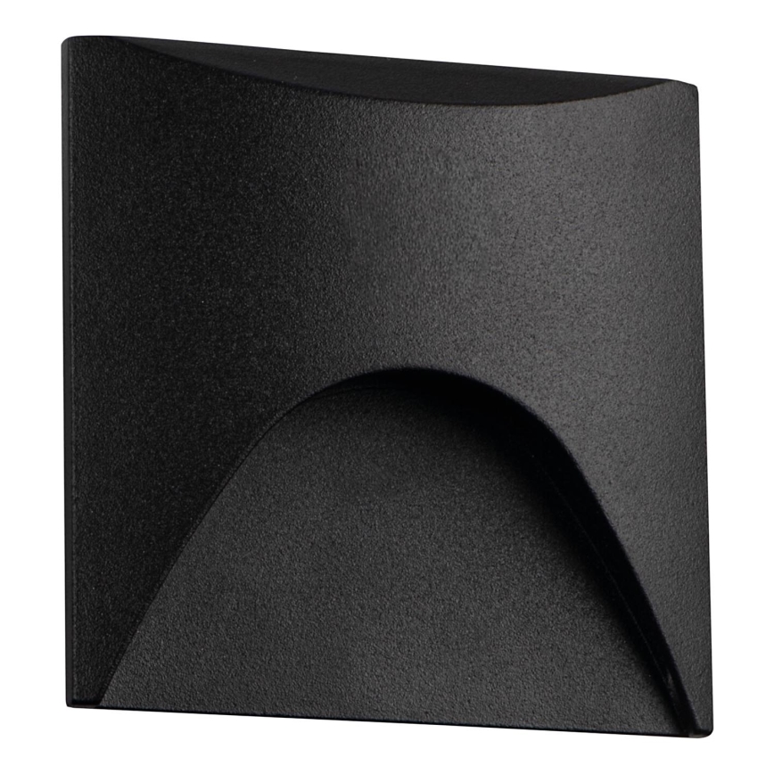 LED стълбищно осветително тяло EXIN LED/2,5W/230V 4000K IP65 черно правоъгълно