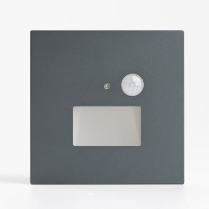 LED стълбищно осветително тяло със сензор за движение и сумрак LED/1,5W/230V 3000/4000/6000K антрацит