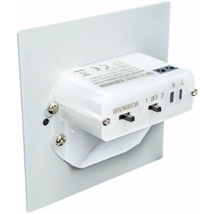 LED осветително тяло за стълбище със сензор за движение и сумрак LED/1,5W/230V 3000/4000/6000K сребристо