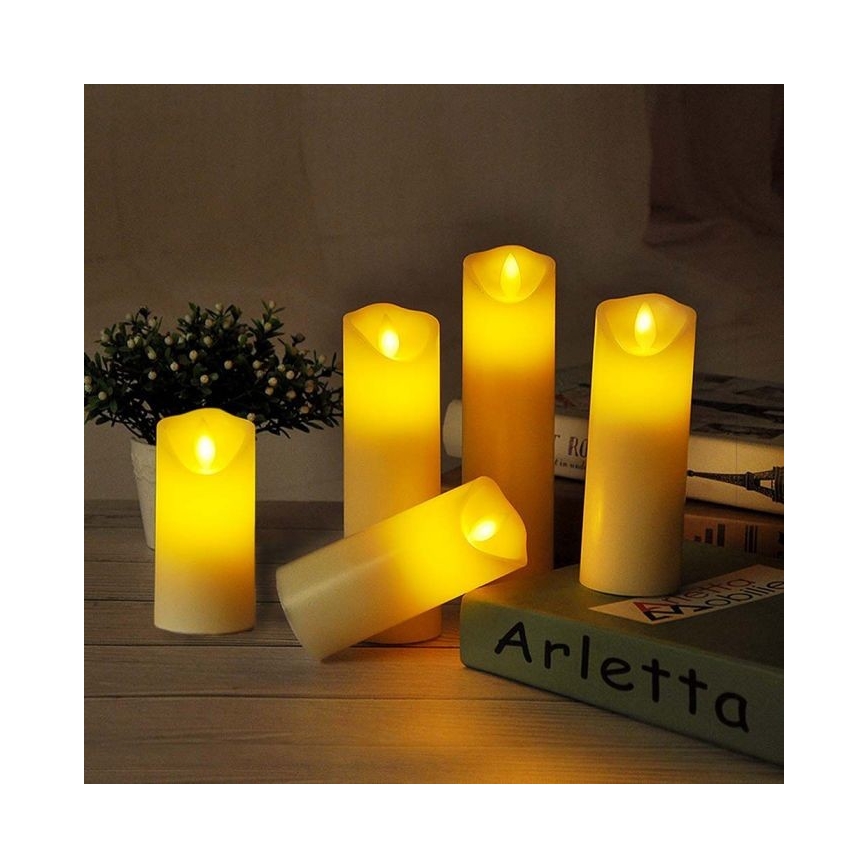 LED свещ LED/2xAA топло бял 12,5 см
