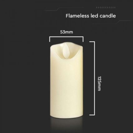 LED свещ LED/2xAA топло бял 12,5 см