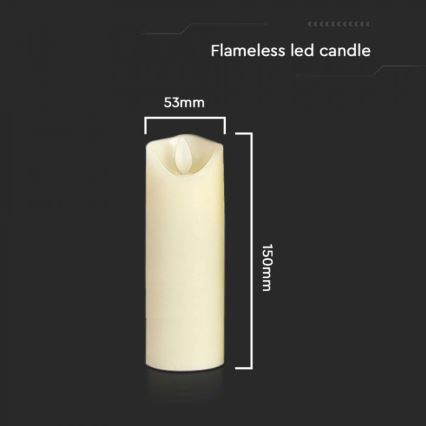 LED свещ LED/2xAA топло бял 15 см