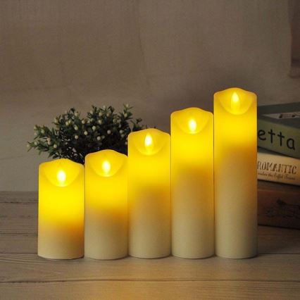 LED свещ LED/2xAA топло бял 17,5 см